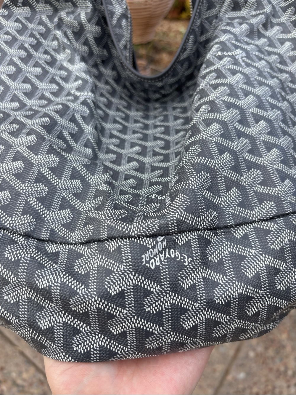 Goyard Grey Monogram Hobo Tote - Picture 2 of 9